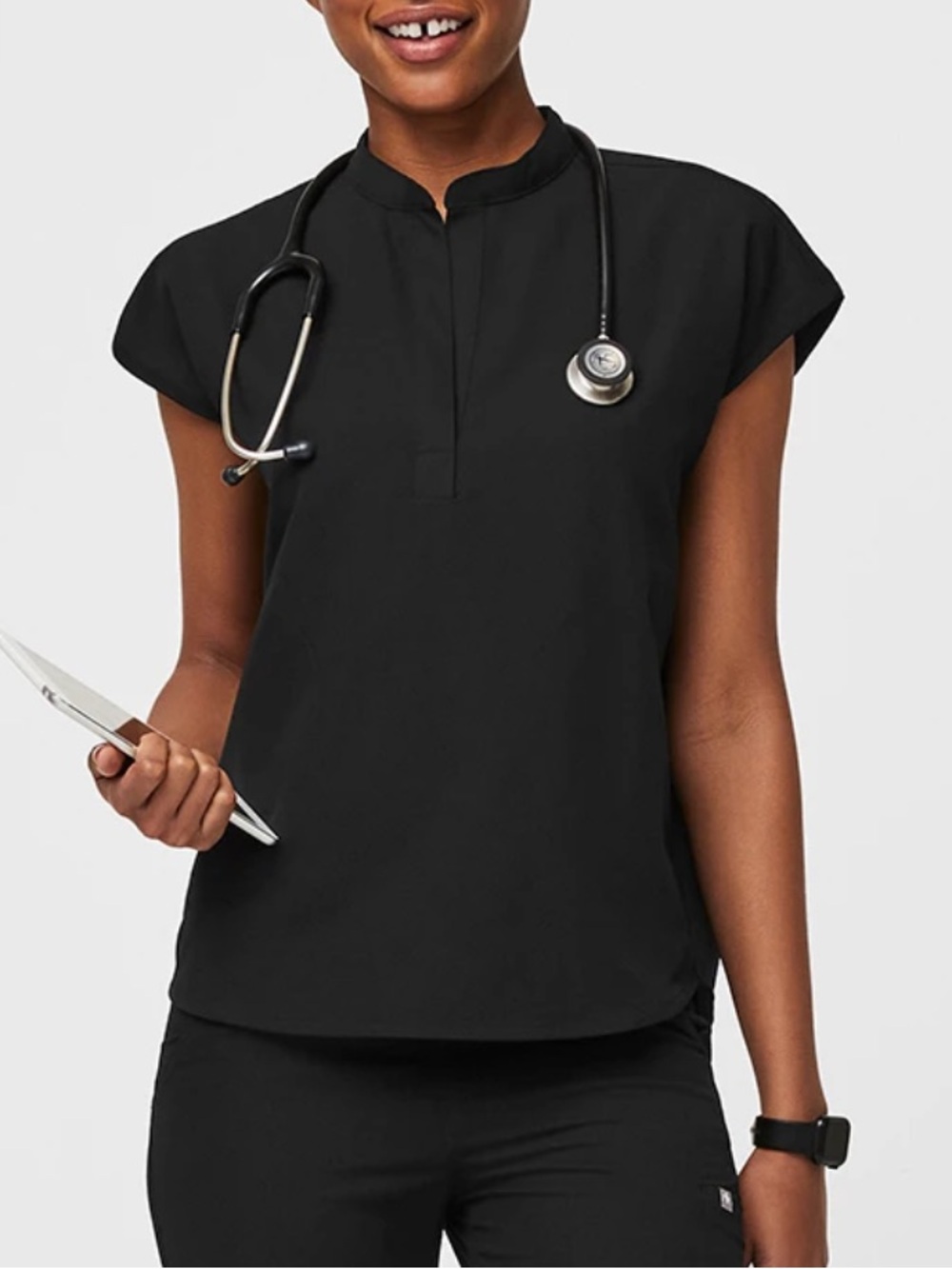Figs Rafaela scrub top black extra large